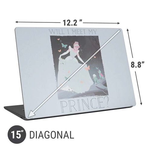 Disney Cinderella Will I Meet My Prince Universal Laptop 15in (12.2 x 8.8in) Skin